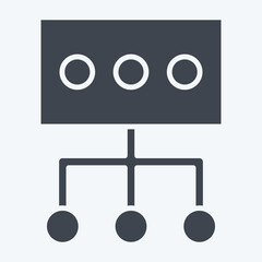 Icon Data. related to Social Network symbol. glyph style. simple design illustration