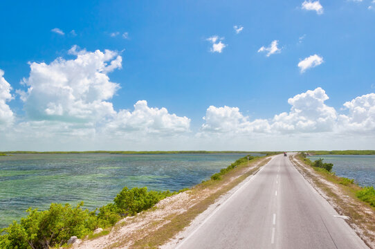 Tropical landscape on the coastline of Cayo Santamaria, Villa Clara, Cuba
