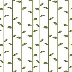 pattern, green leaves, background, Seamless pattern, wallpaper