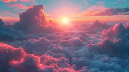 Sunset clouds view  High-resolution
