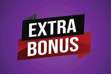 extra bonus word concept vector illustration with lines 3d style for social media landing page, template, ui, web, mobile app, poster, banner, flyer, background, gift card, coupon, label, wallpaper

