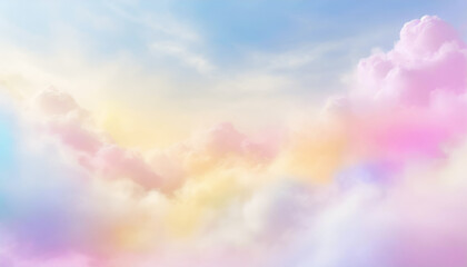 Blur pastel color sweet dreamy clouds background