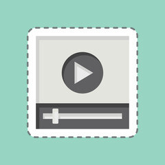 Sticker line cut Tools. related to Social Network symbol. simple design illustration