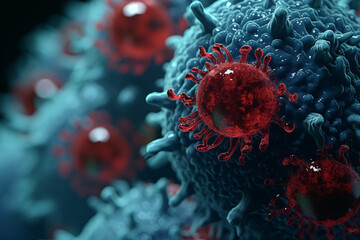 Virus image. Infectious disease. Health. Contagious illness. Illness care. Cancer. AIDS. Covid.