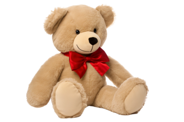toy plush bear isolated on white background

