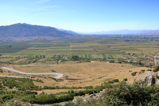 mountain landscape near Prespa National Park in Albania