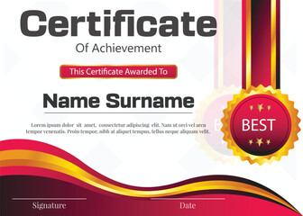 certificate new professional design with background  