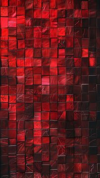 Red background cubes.