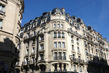 Façades d'immeubles à Paris 15ème arrondissement - obrazy, fototapety, plakaty