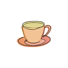 drawing illustration of a cup of tea