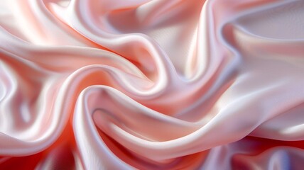 Close Up of Pink and White Fabric. Generative AI