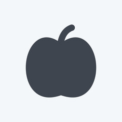 Icon Apple. suitable for Garden symbol. glyph style. simple design editable. design template vector. simple symbol illustration
