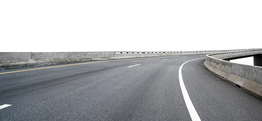 High speed corner overpass, transparent background