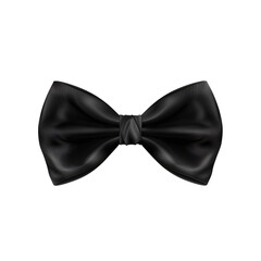 black bow tie isolated on white background
