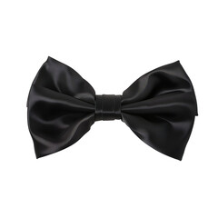 black bow tie isolated on white background
