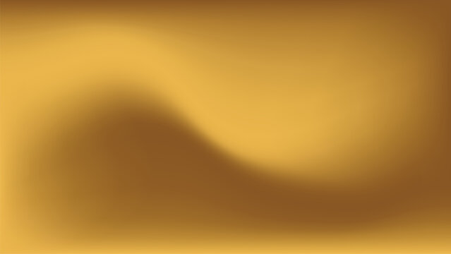 A gold colored background with a wave pattern mesh gradient vector