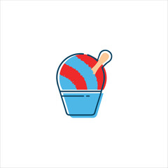 Ice Shaved Vector Illustration, can be used for wall decoration, background, etc