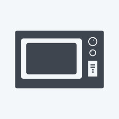 Icon Microwave Oven. suitable for Home symbol. glyph style. simple design editable. design template vector. simple symbol illustration