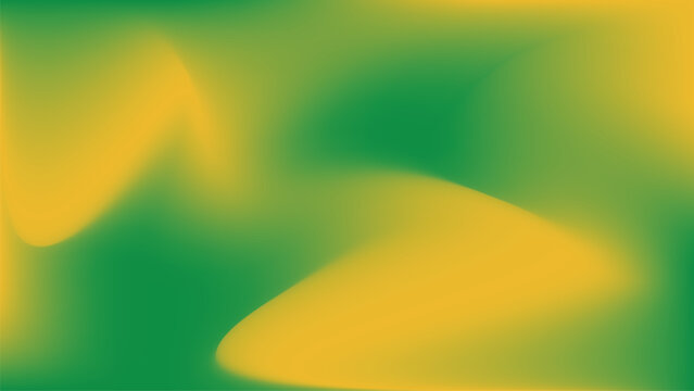 A green and yellow background with a wavy line mesh gradient vector