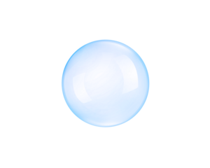 Soap bubbles, transparent background