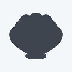 Icon Sea Shell. suitable for Sea symbol. glyph style. simple design editable. design template vector. simple symbol illustration