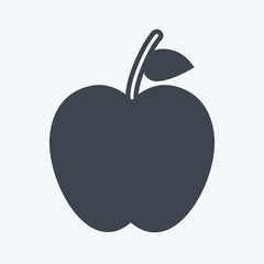 Icon Apples. suitable for garden symbol. glyph style. simple design editable. design template vector. simple symbol illustration