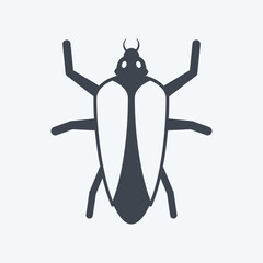 Icon Cockroach. suitable for Animal symbol. glyph style. simple design editable. design template vector. simple symbol illustration