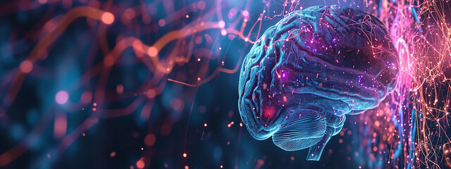 Neuroscience Brain, Technology - obrazy, fototapety, plakaty