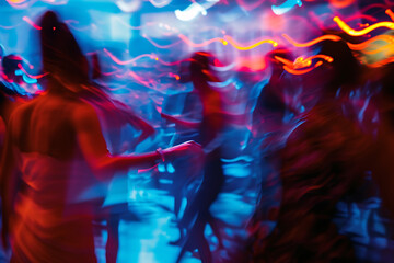 people dancing in the nightclub crowd at concert