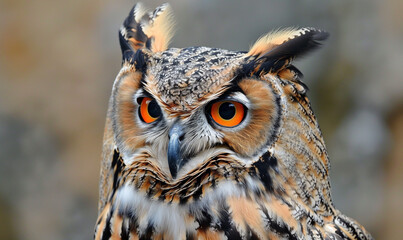 Close up of owl bird