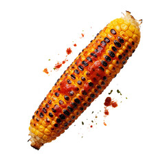 Fototapeta premium corn with sauce isolated on white 