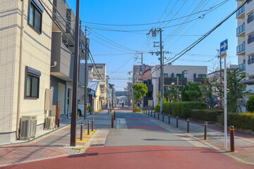 Fototapeta na wymiar Beautiful view of Japan city street on sunny day
