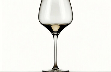 Empty wine glass,cut out on white background