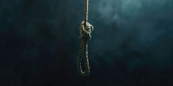 Loop Of Rope For Suicide Hanging On Ceiling Of House Stock Photo - Download  Image Now - iStock