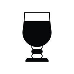 Black Solid Irish Coffee vector icon