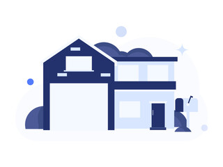 House building vector concept operation hand drawn illustration
