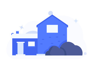 Fototapeta premium House building vector concept operation hand drawn illustration 