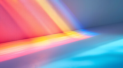 A subtle rainbow effect created by light refraction