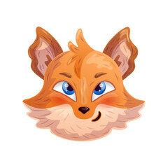 Funny cartoon fox. Vector illustration.