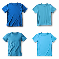 Naklejka premium blue t-shirt template on white background.