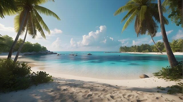"Imagine walking along the untouched shores of the Maldives, with the warm sun on your skin and the gentle sound of waves crashing against the shore. Let our AI platform bring this idyllic scene to li