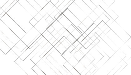 Abstract illustration of randomly arranged gray rectangle frames with soft shadows on white background. - obrazy, fototapety, plakaty