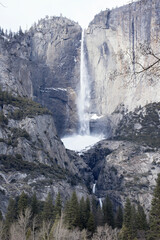 Yosemite Falls in winter