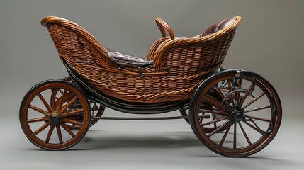 a wicker carriage