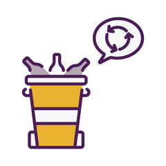 Glass Bin icon editable stock vector icon