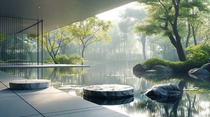 Zen garden tranquility