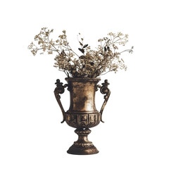 Fototapeta premium antique vase isolated on white
