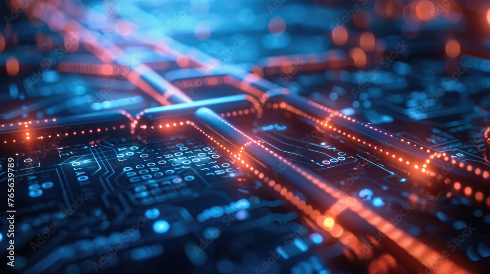 Poster A blockchain smart contract, futuristic contract. Generative AI.