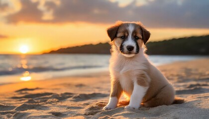 young dog on the beach