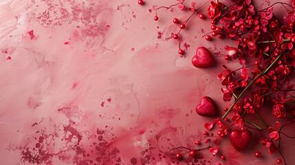 border background with copy space about valentine's day